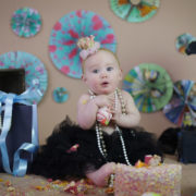 breakfast at tiffany cake smash first birthday photoshoot