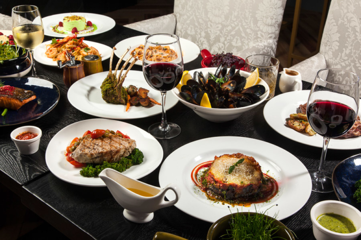 palm jumeirah restaurants per tre food styling