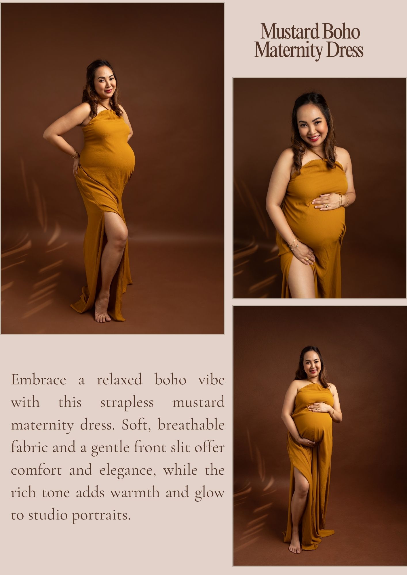 Modern maternity fashion styling in Ajman photoshoot