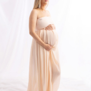 White lace bodycon dress maternity photoshoot – Sharjah maternity photographer | Arpna Photography