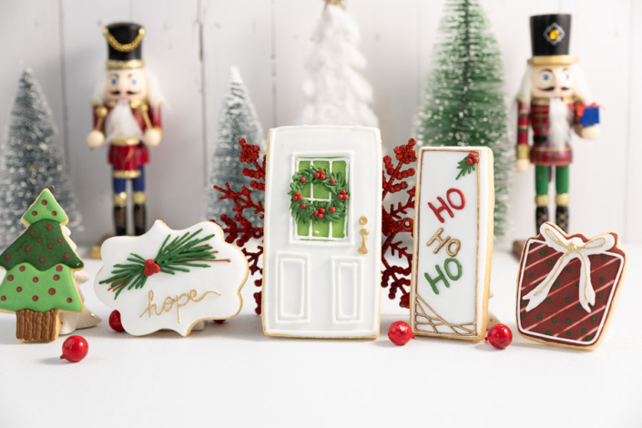 Holiday cookie styling and food photography for a bakery brand