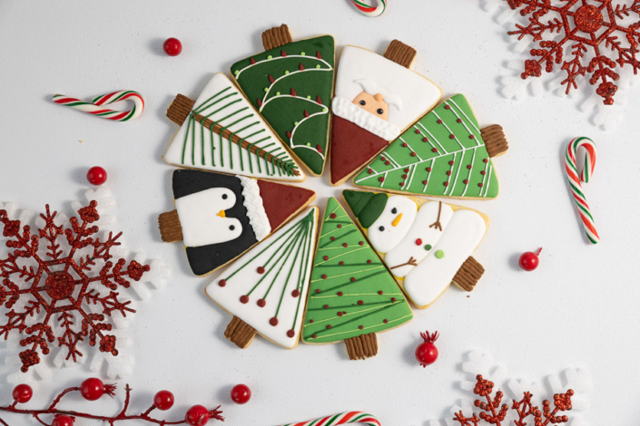 Festival cookie assortment styled for café and home baker branding