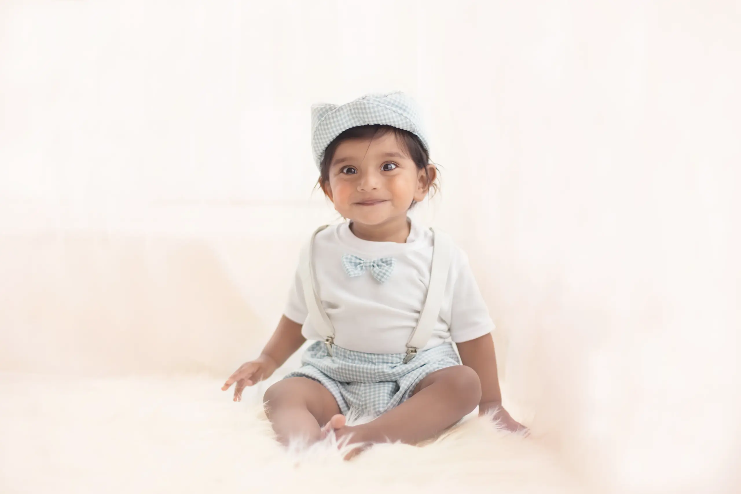 Baby photoshoot setup with professional props and styling in UAE