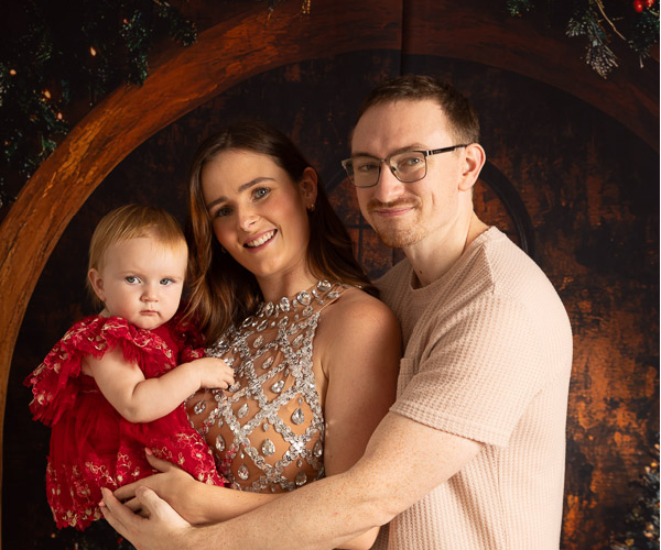 Christmas Family photography studio session in Dubai
