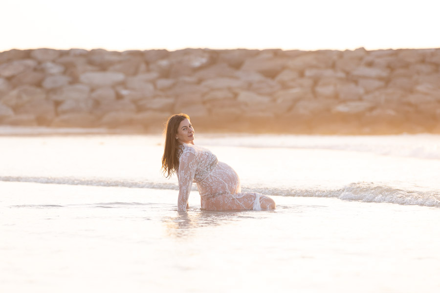 Christmas Maternity photography studio session in Dubai