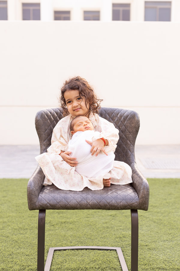 Newborn baby portrait by a newborn photographer in Dubai